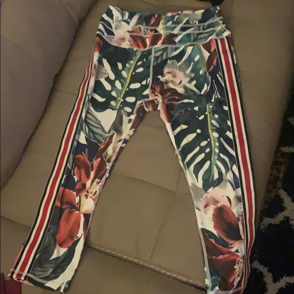 Multi color crop workout pants